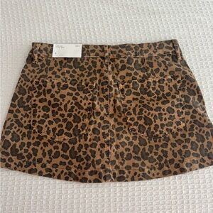 American Eagle Outfitters Leopard Print Skater Skirt